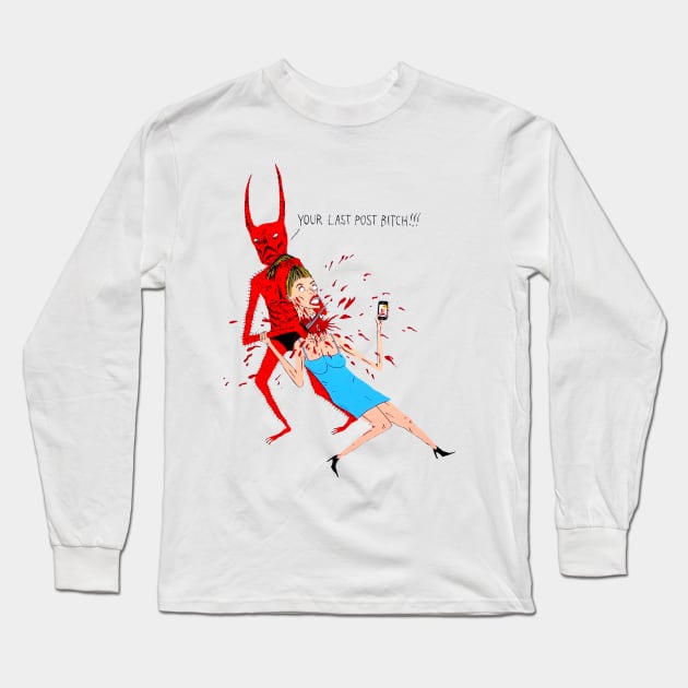 YOUR LAST POST Long Sleeve T-Shirt by slaythem666